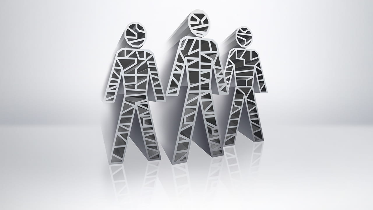Three illustrative figures constructed from insulbar®