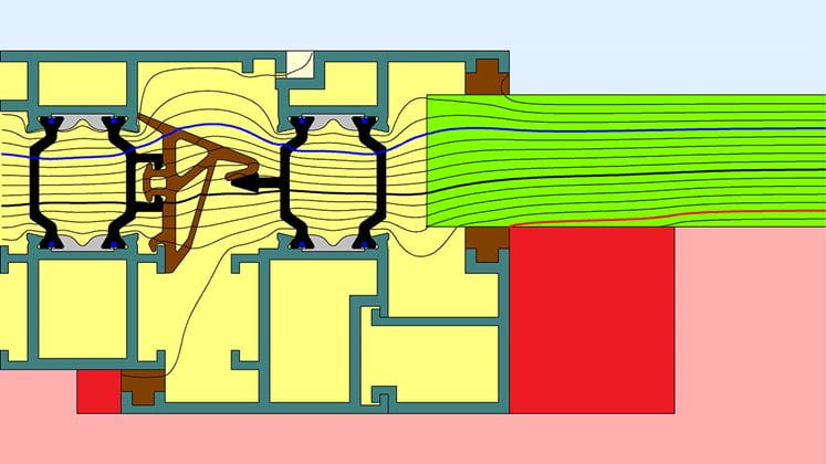Picture of standard profile cross-section with 24 mm insulation depth