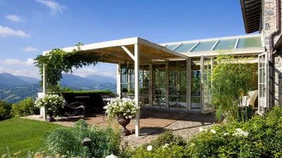 Veranda villa di campagna, Bergamo, Italia
