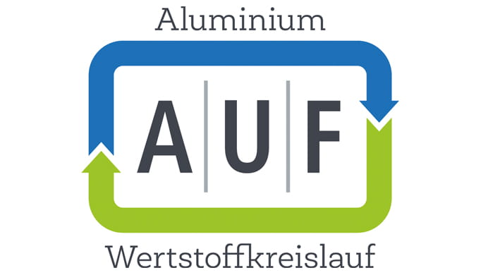 Logo des Vereins A U F zur umweltgerechten Wiederverwertung von Aluminium aus Fenster- und Fassadenbau