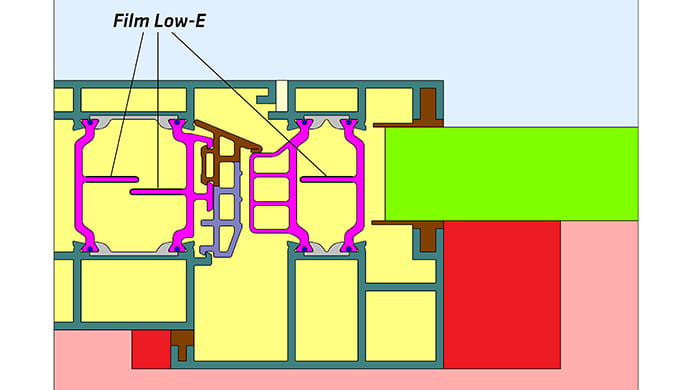 Illustration d'un calcul thermique sur une zone d'isolation avec insulbar LEF