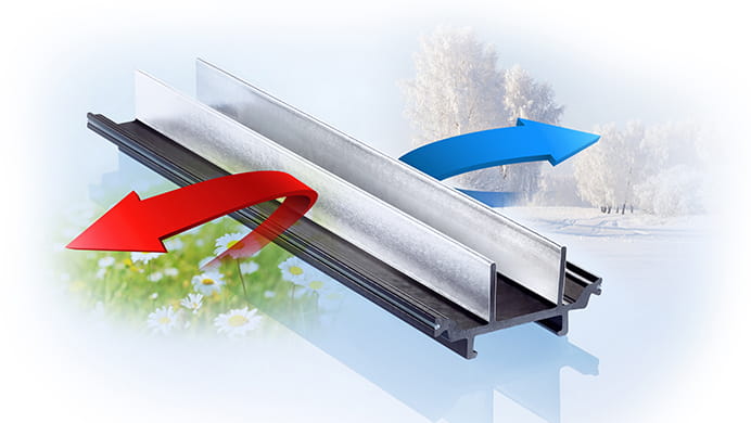 Insulbar insulating profiles with Low-E film
