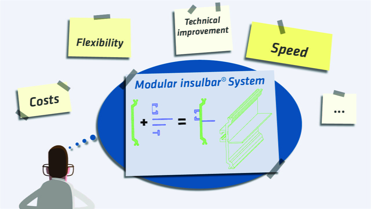Illustration of basic insulating bar with attachable functional zones