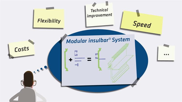 Illustration of basic insulating bar with attachable functional zones
