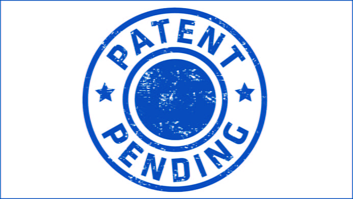 Abbildung Stempel Patent Pending, zum Patent angemeldet