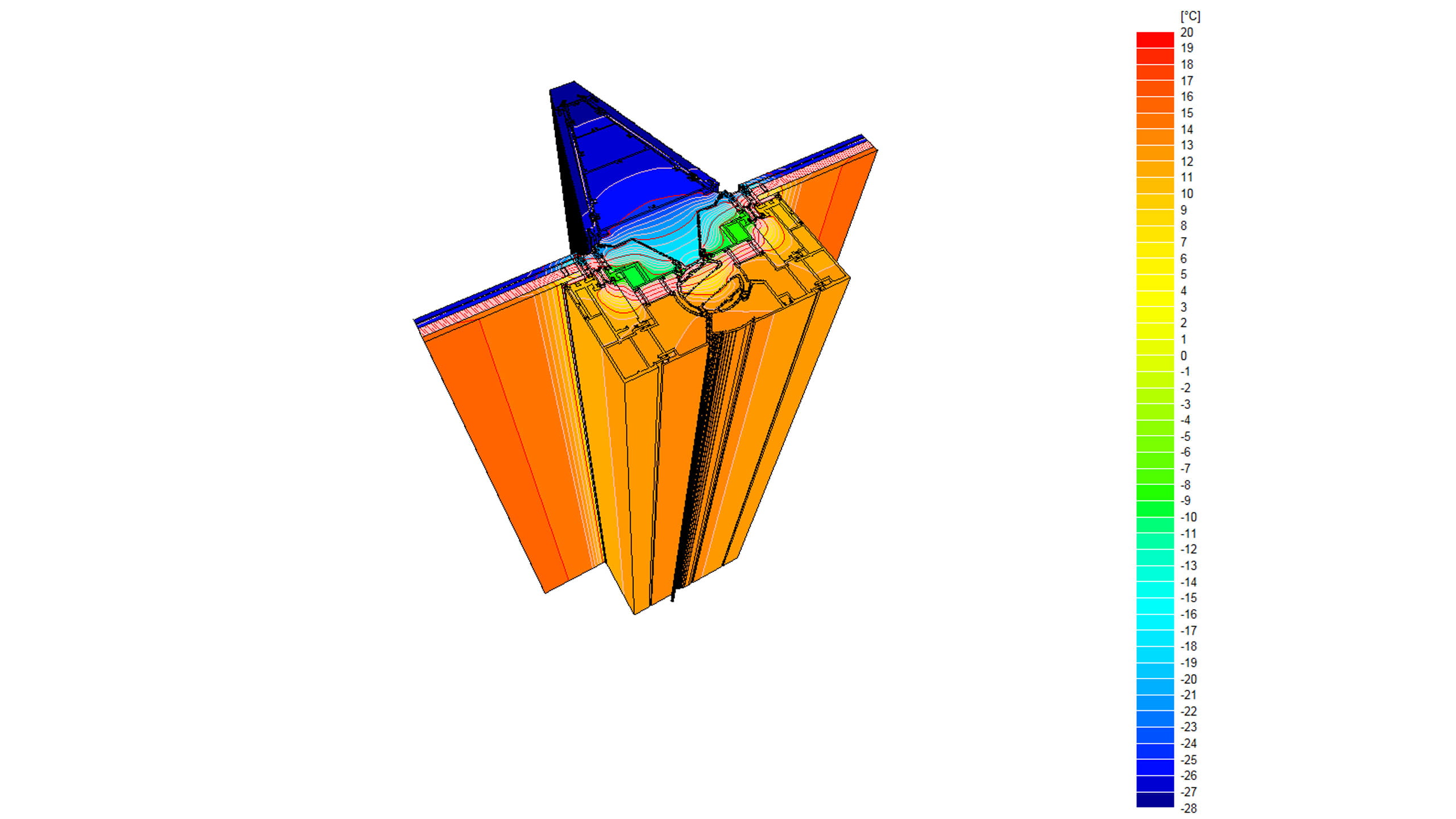 在幕墙框架工作中模拟热传导