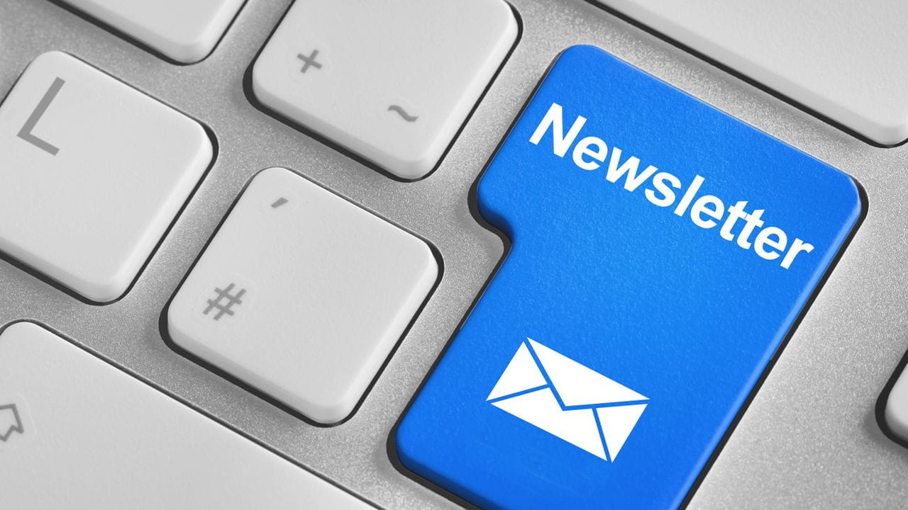 Keyboard with “Newsletter” key