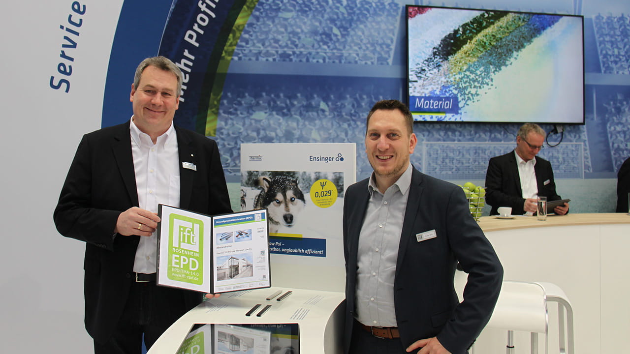 Handover of Thermix EPD by the ift Rosenheim